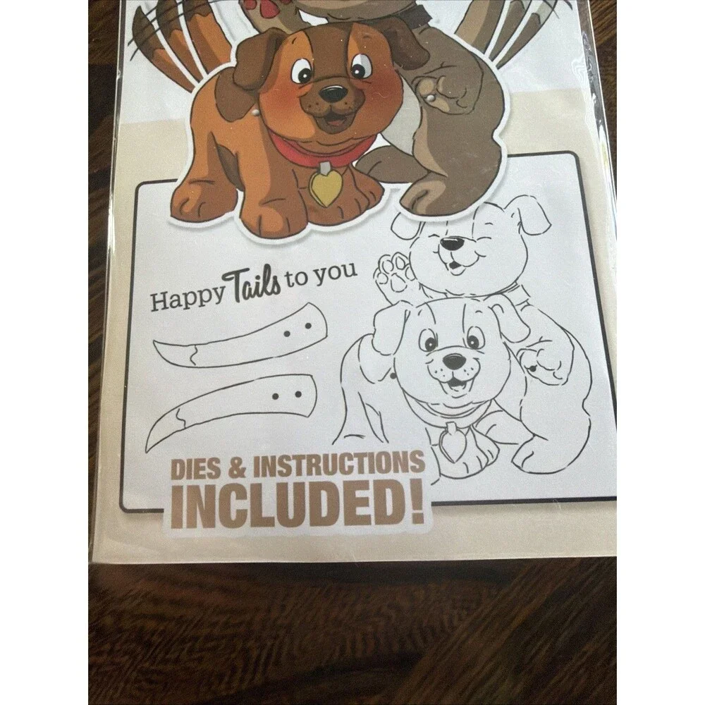 Art Impressions Clear Stamps and Dies - Puppies Flutter Set - 5032 dogs puppy